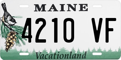 ME license plate 4210VF
