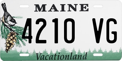 ME license plate 4210VG