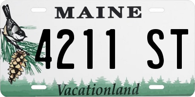 ME license plate 4211ST