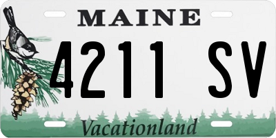 ME license plate 4211SV