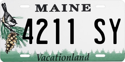 ME license plate 4211SY