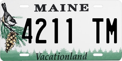ME license plate 4211TM