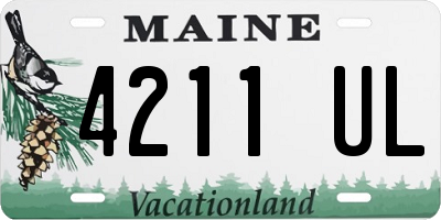 ME license plate 4211UL