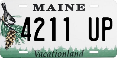 ME license plate 4211UP