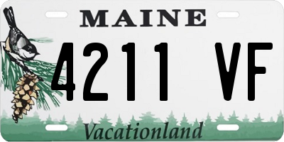 ME license plate 4211VF