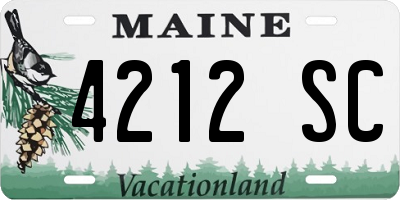 ME license plate 4212SC