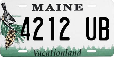 ME license plate 4212UB