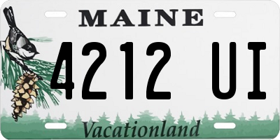 ME license plate 4212UI