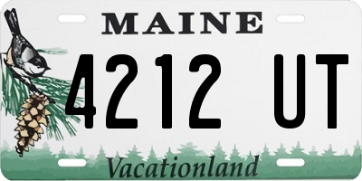 ME license plate 4212UT