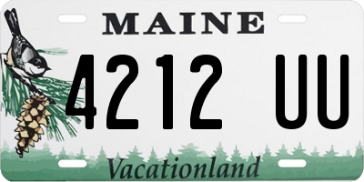 ME license plate 4212UU