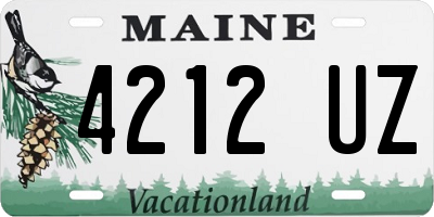 ME license plate 4212UZ