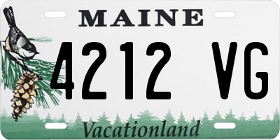 ME license plate 4212VG