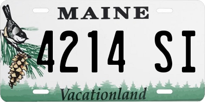 ME license plate 4214SI