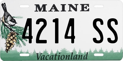 ME license plate 4214SS