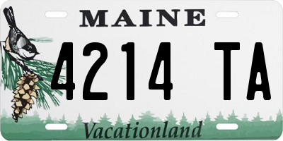 ME license plate 4214TA