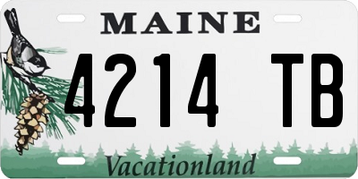 ME license plate 4214TB