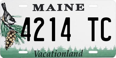 ME license plate 4214TC