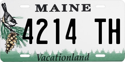 ME license plate 4214TH