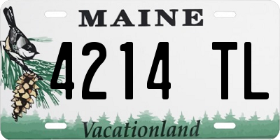 ME license plate 4214TL