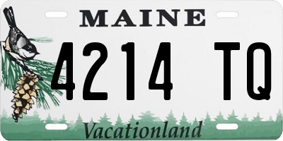 ME license plate 4214TQ
