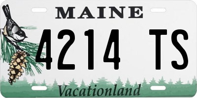 ME license plate 4214TS