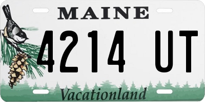 ME license plate 4214UT