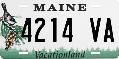 ME license plate 4214VA