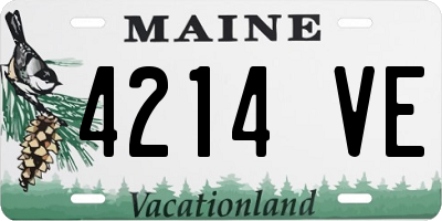 ME license plate 4214VE