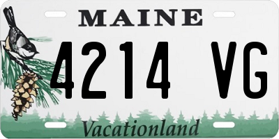 ME license plate 4214VG