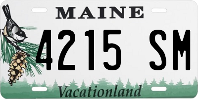 ME license plate 4215SM