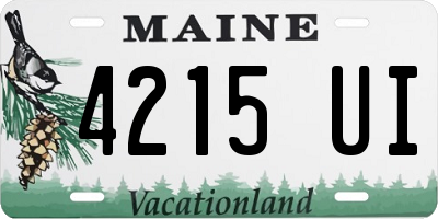 ME license plate 4215UI