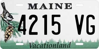 ME license plate 4215VG