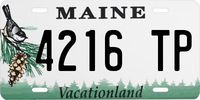 ME license plate 4216TP