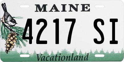 ME license plate 4217SI