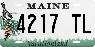ME license plate 4217TL