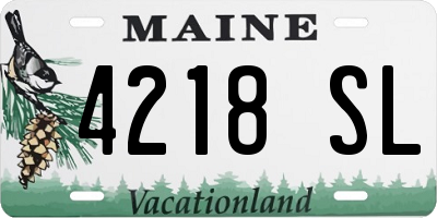 ME license plate 4218SL