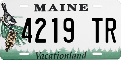 ME license plate 4219TR