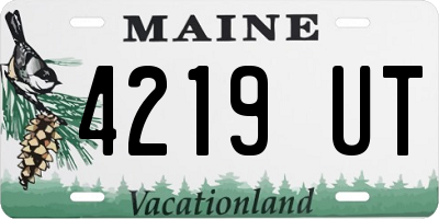 ME license plate 4219UT