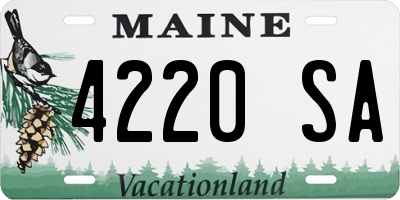 ME license plate 4220SA