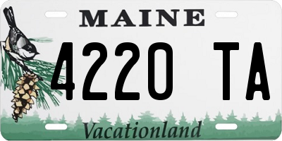 ME license plate 4220TA