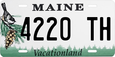 ME license plate 4220TH