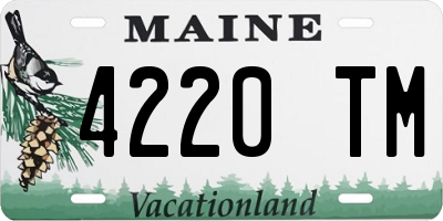 ME license plate 4220TM