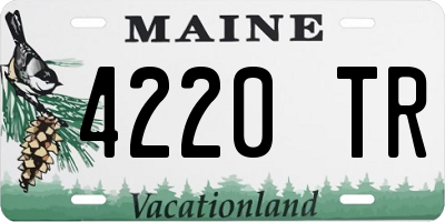 ME license plate 4220TR