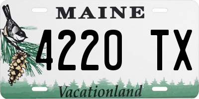 ME license plate 4220TX