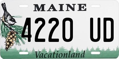 ME license plate 4220UD