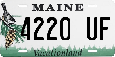 ME license plate 4220UF