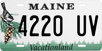 ME license plate 4220UV