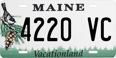 ME license plate 4220VC