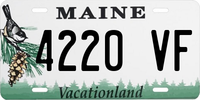 ME license plate 4220VF