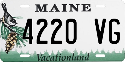 ME license plate 4220VG